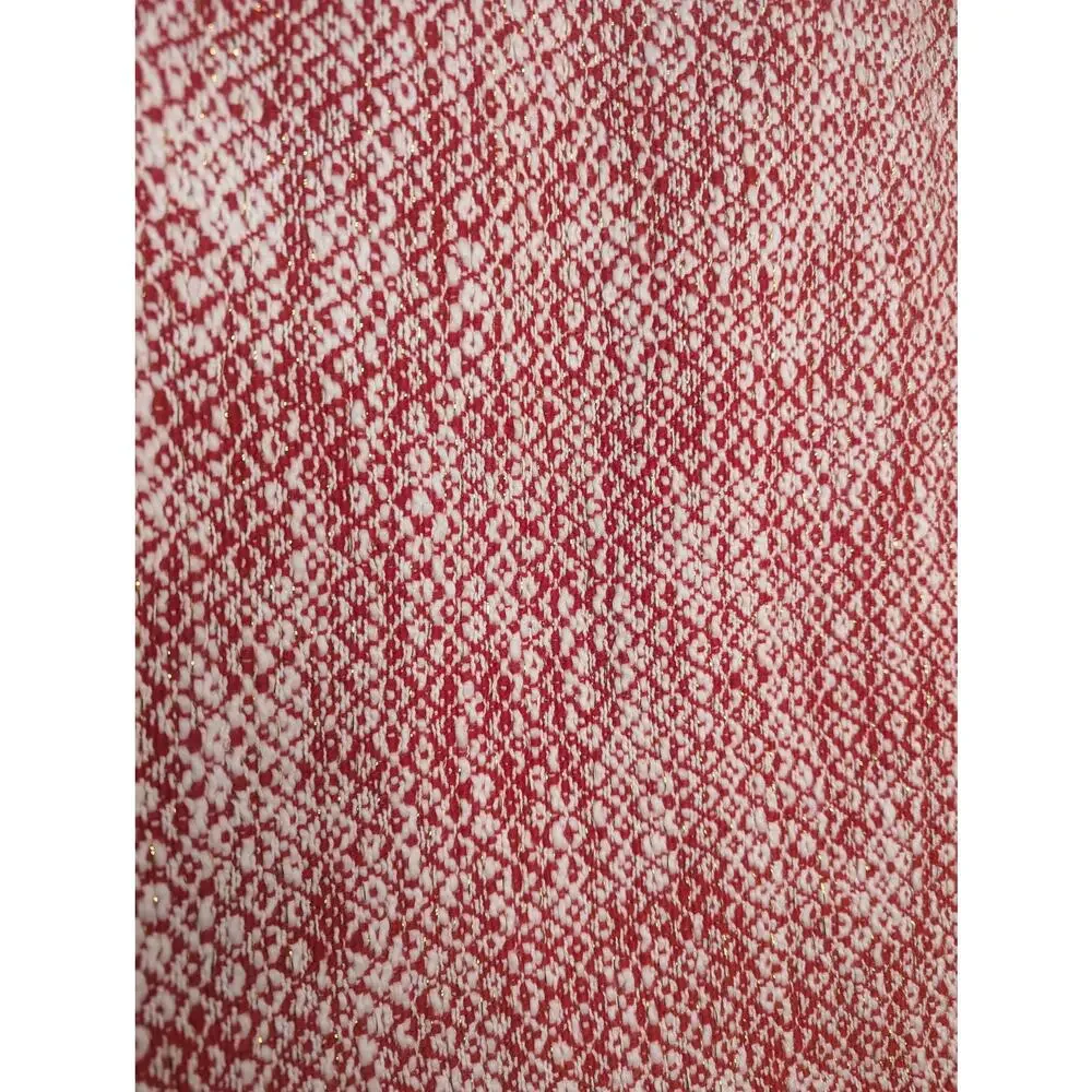 Cynthia Rowley NWOT Cotton Blend Sparkle Holiday Scarf Red White Reversible Chic